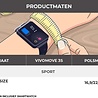 Strap-it® Strap-it Garmin Vivomove 3s sport band - 39mm - zwart/geel Strap-it® Strap-it Garmin Vivomove 3s sport band - 39mm - zwart/geel