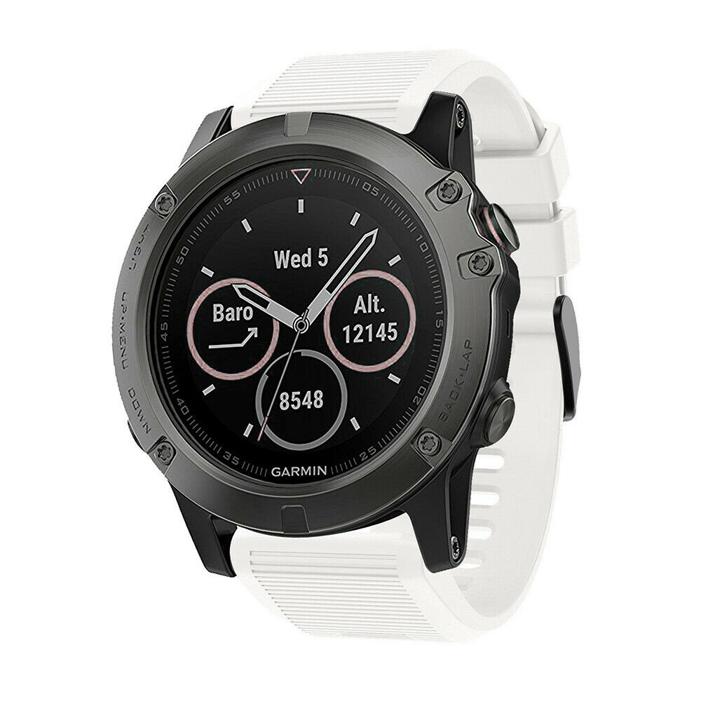 Strap-it® Strap-it Garmin Fenix 5x / 6x siliconen bandje (wit)