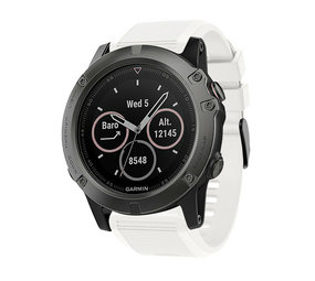 Strap-it® Garmin Fenix 5x / 6x siliconen bandje (wit)
