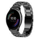 Strap-it® Strap-it OnePlus Watch stalen band (zwart)