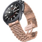 Strap-it® Strap-it Samsung Galaxy Watch 3 45mm Presidential stalen band (rosé goud)