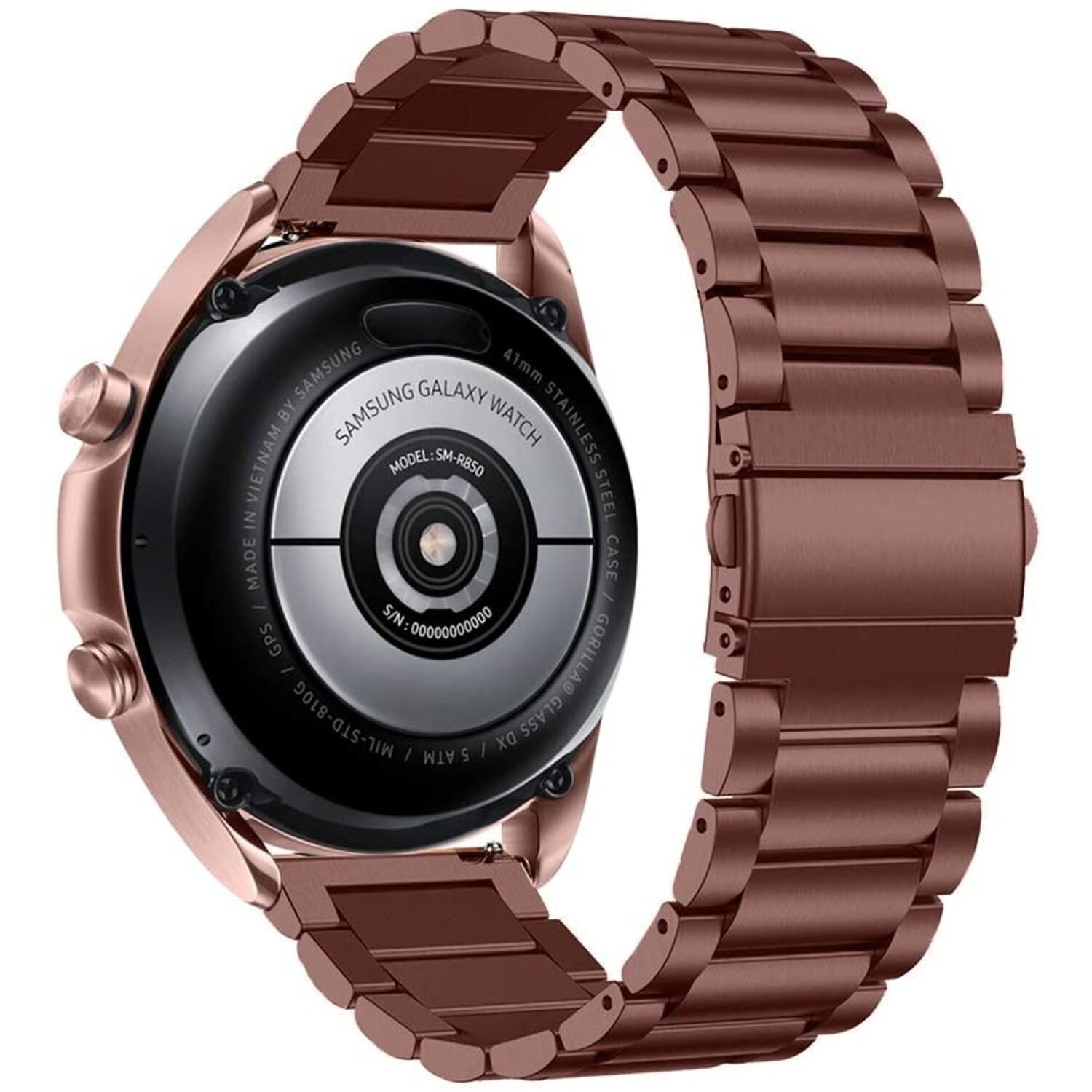 Samsung Galaxy Watch 3 stalen band 41mm brons goud Smartwatchbanden