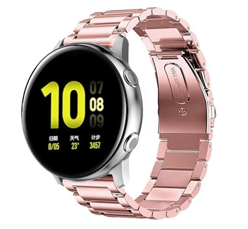 Strap-it® Strap-it Samsung Galaxy Watch Active stalen band (rosé pink)