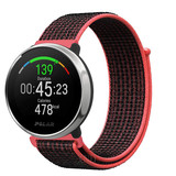 Strap-it® Polar Ignite nylon band (zwart/koraal)