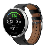 Strap-it® Polar Unite leren bandje (strak-zwart)