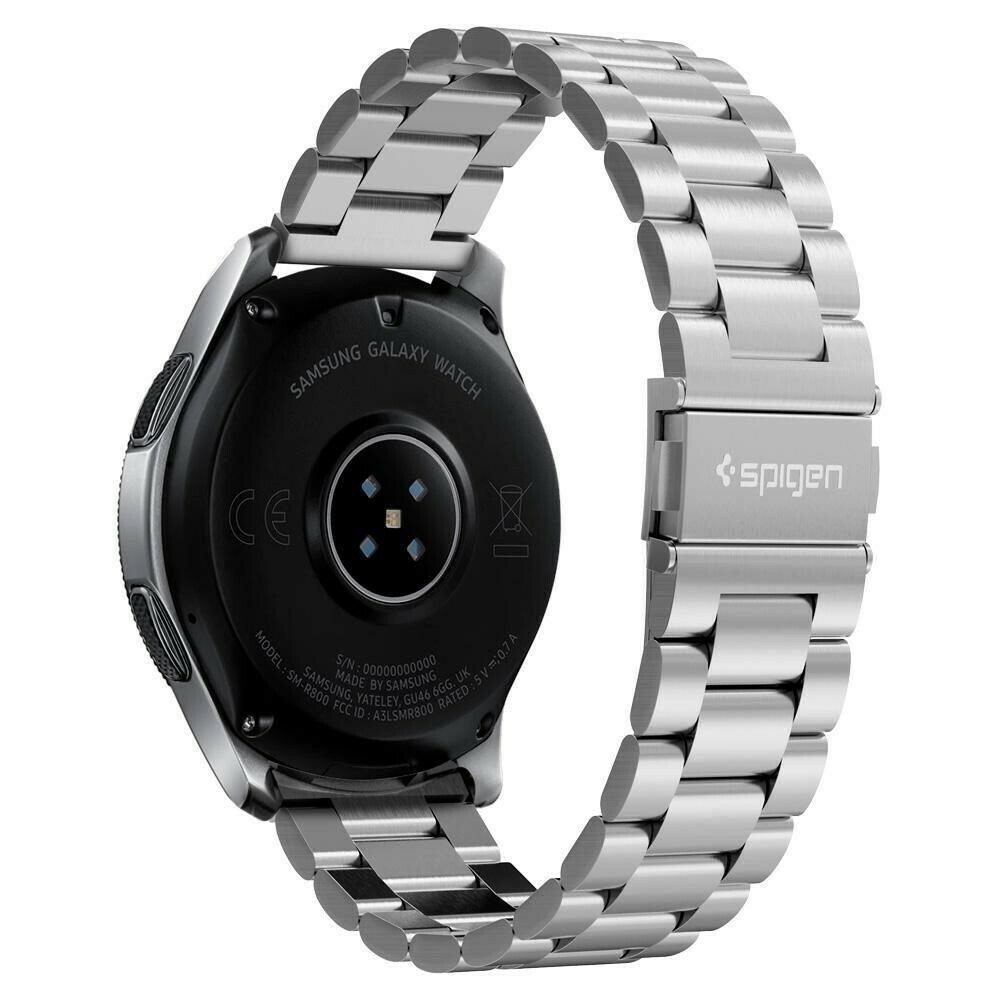 Spigen Spigen Modern Fit Galaxy Watch 3 45mm bandje RVS zilver