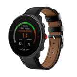 Strap-it® Polar Vantage M leren bandje (strak-zwart)