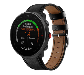 Strap-it® Polar Vantage M leren bandje (strak-zwart)