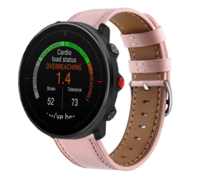 Strap-it® Polar Vantage M leren bandje (roze)