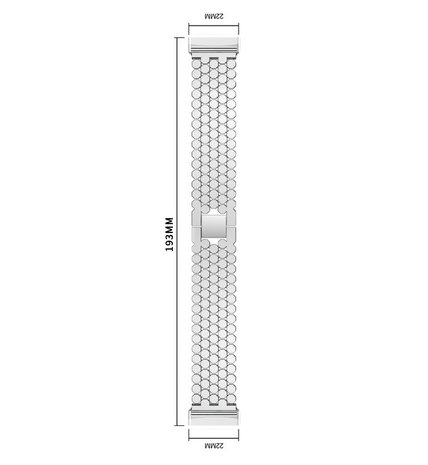 Strap-it® Strap-it Fitbit Sense stalen vis band (zilver) Strap-it® Strap-it Fitbit Sense stalen vis band (zilver)