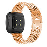 Strap-it® Strap-it Fitbit Sense stalen vis band (rosé goud) Strap-it® Strap-it Fitbit Sense stalen vis band (rosé goud)