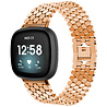 Strap-it® Strap-it Fitbit Sense stalen vis band (rosé goud) Strap-it® Strap-it Fitbit Sense stalen vis band (rosé goud)