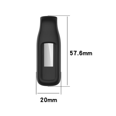 Strap-it® Strap-it Fitbit Luxe siliconen clip (zwart)