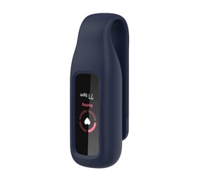Strap-it® Fitbit Luxe siliconen clip (donkerblauw)