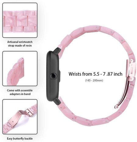 Strap-it® Strap-it Xiaomi Amazfit GTS resin band (roze) Strap-it® Strap-it Xiaomi Amazfit GTS resin band (roze)