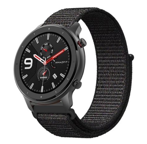 Strap-it® Strap-it Xiaomi Amazfit GTR nylon band (zwart)
