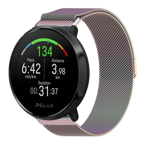 Strap-it® Strap-it Polar Vantage M Milanese band (regenboog)