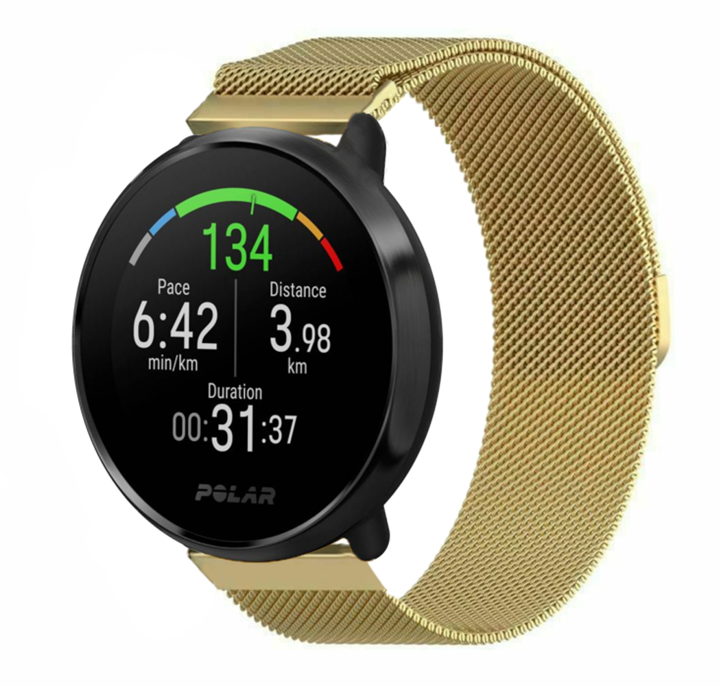 Strap-it® Strap-it Polar Vantage M Milanese band (goud)