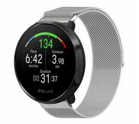 Strap-it® Polar Vantage M Milanese band (zilver) Strap-it® Polar Vantage M Milanese band (zilver)