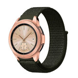 Strap-it® Samsung Galaxy Watch 42mm nylon band (donkergroen)