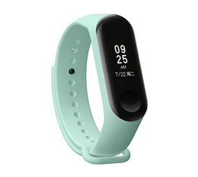 Strap-it® Xiaomi Mi band 3 / 4 siliconen bandje (lichtblauw)