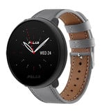 Strap-it® Polar Ignite 2 leren bandje (grijs)