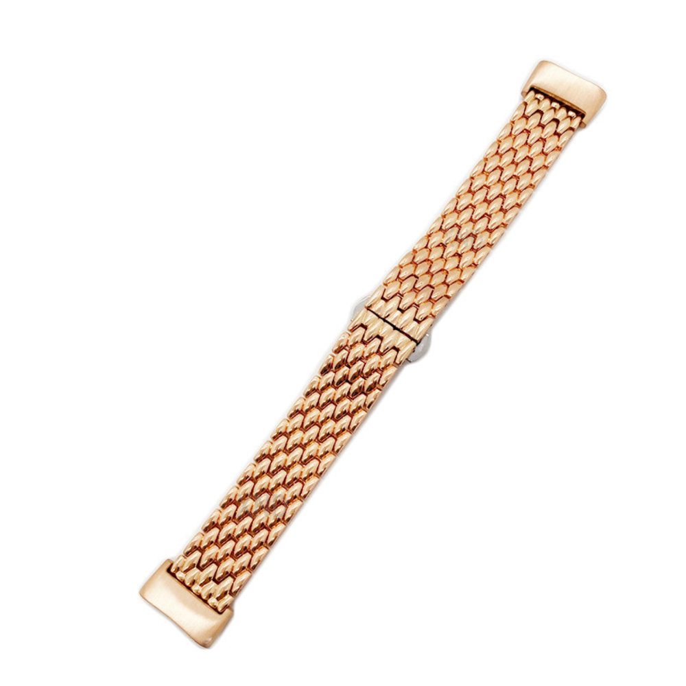 Strap-it® Strap-it Fitbit Charge 5 stalen draak band (rosé goud)