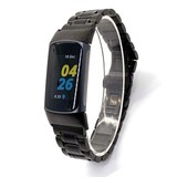 Strap-it® Fitbit Charge 5 metalen schakel band (zwart)