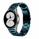 Strap-it® Strap-it Samsung Galaxy Watch 4 - 40mm stalen band (donkergroen)