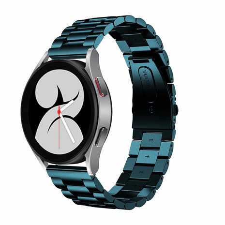 Strap-it® Strap-it Samsung Galaxy Watch 4 - 40mm stalen band (donkergroen)