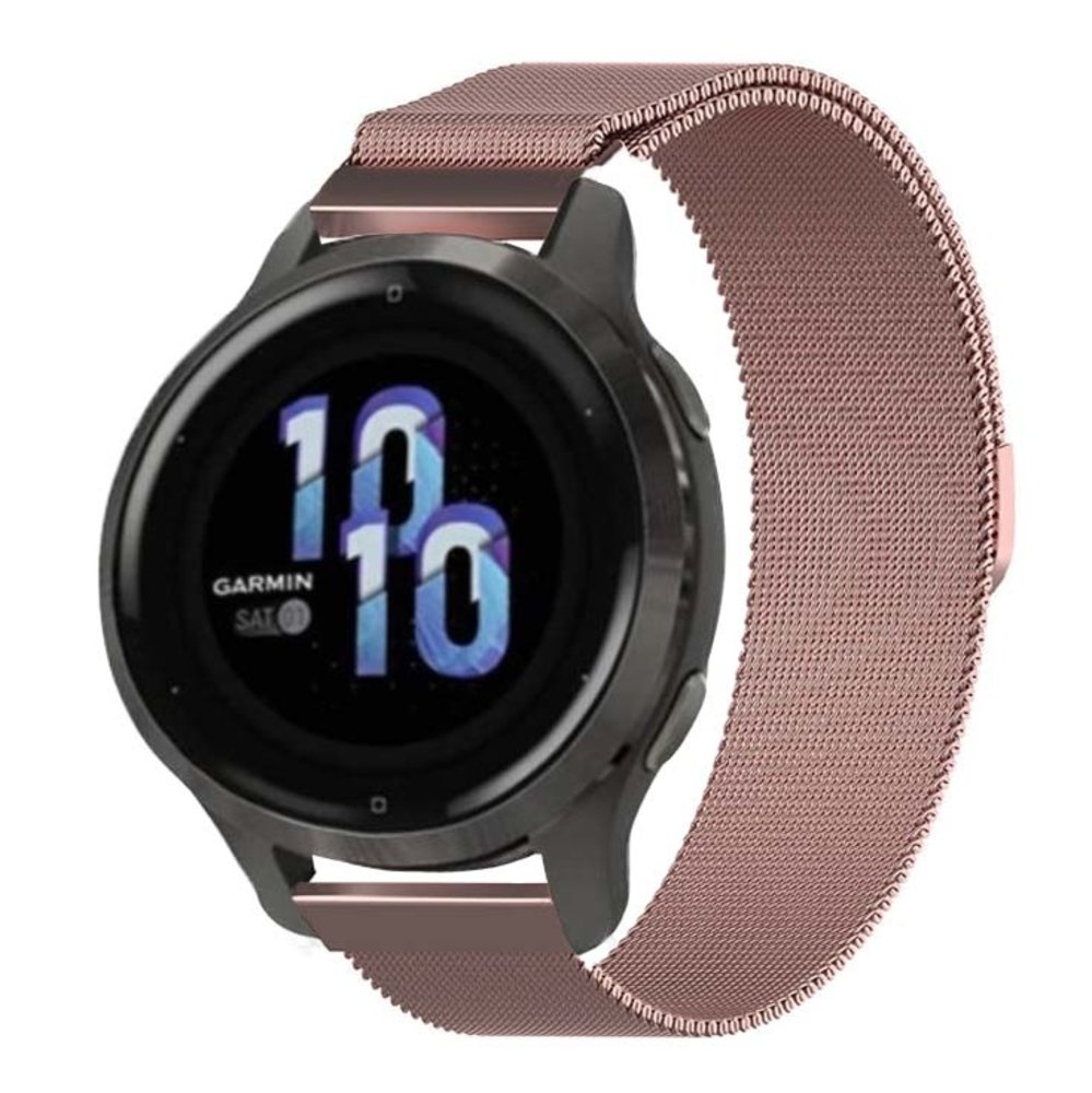 Strap-it® Strap-it Garmin Venu 2s Milanese band - 40mm - roze