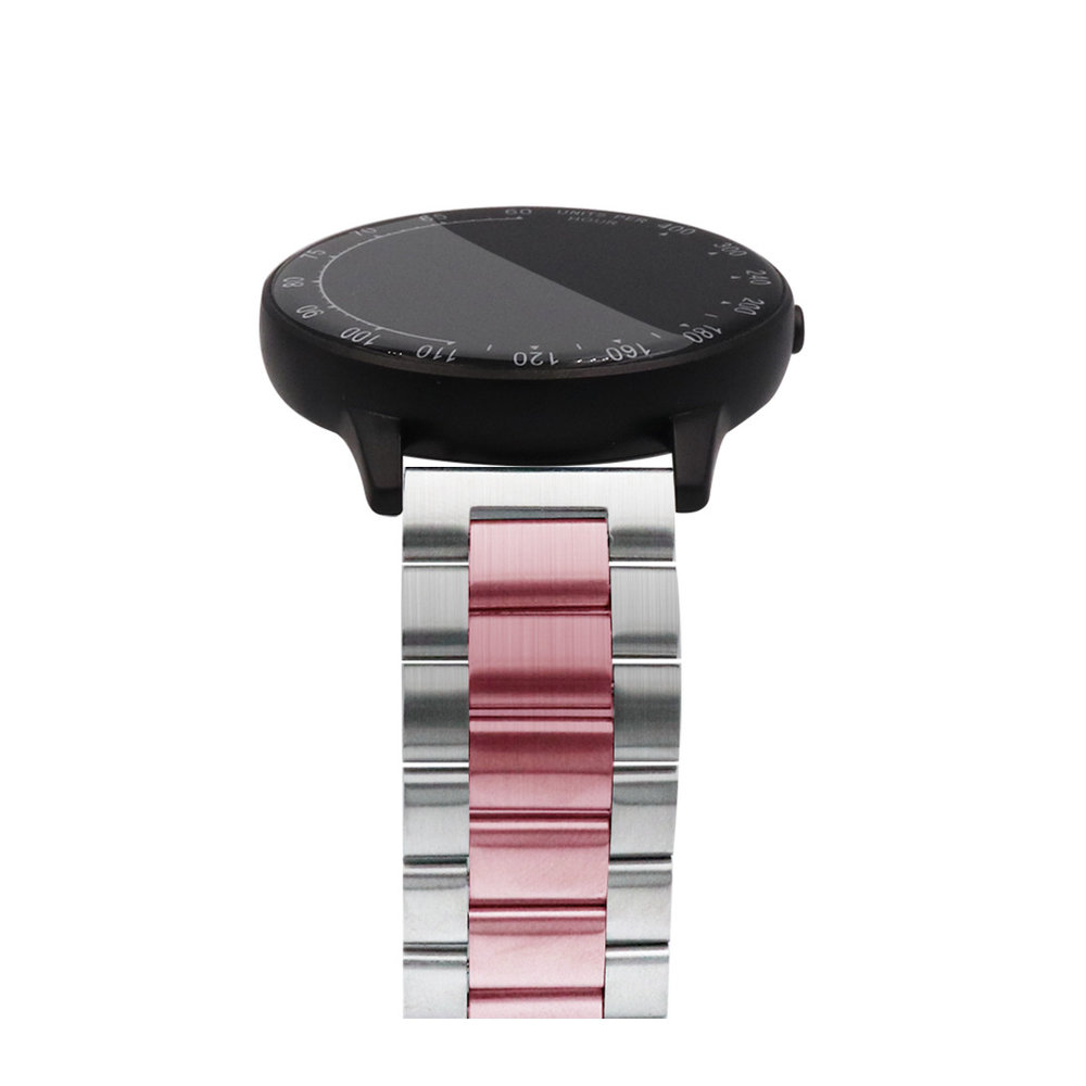 Strap-it® Strap-it Garmin Vivoactive 4s stalen band - 40mm - zilver/roze