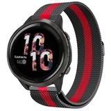 Strap-it® Garmin Venu 2 Milanese band - 45mm - Rood-zwart