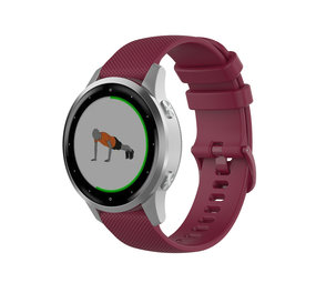 Strap-it® Garmin Vivoactive 4s silicone band - 40mm - donkerrood