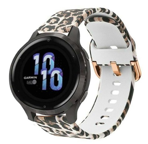 Strap-it® Strap-it Lucky Leopard Garmin Venu 2s bandje - 40mm