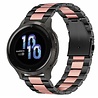 Strap-it® Strap-it Garmin Venu 2s stalen band - 40mm - zwart/roze Strap-it® Strap-it Garmin Venu 2s stalen band - 40mm - zwart/roze