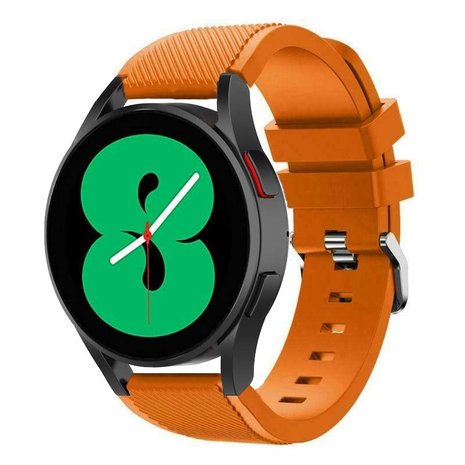 Strap-it® Strap-it Samsung Galaxy Watch 4 - 40mm siliconen bandje (oranje)