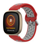 Strap-it® Strap-it Fitbit Versa 3 sport bandje (rood/grijs)