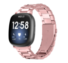 Strap-it® Strap-it Fitbit Sense stalen bandje (rosé pink)