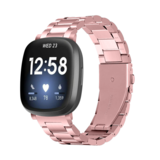 Strap-it® Fitbit Sense stalen bandje (rosé pink)