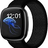 Strap-it® Strap-it Fitbit Sense nylon bandje (zwart) Strap-it® Strap-it Fitbit Sense nylon bandje (zwart)