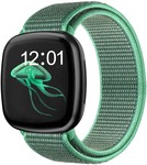 Strap-it® Strap-it Fitbit Versa 3 nylon bandje (mint groen)