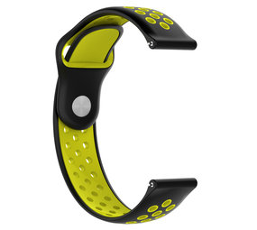 Strap-it® Sport horlogeband 20mm universeel (zwart/geel)