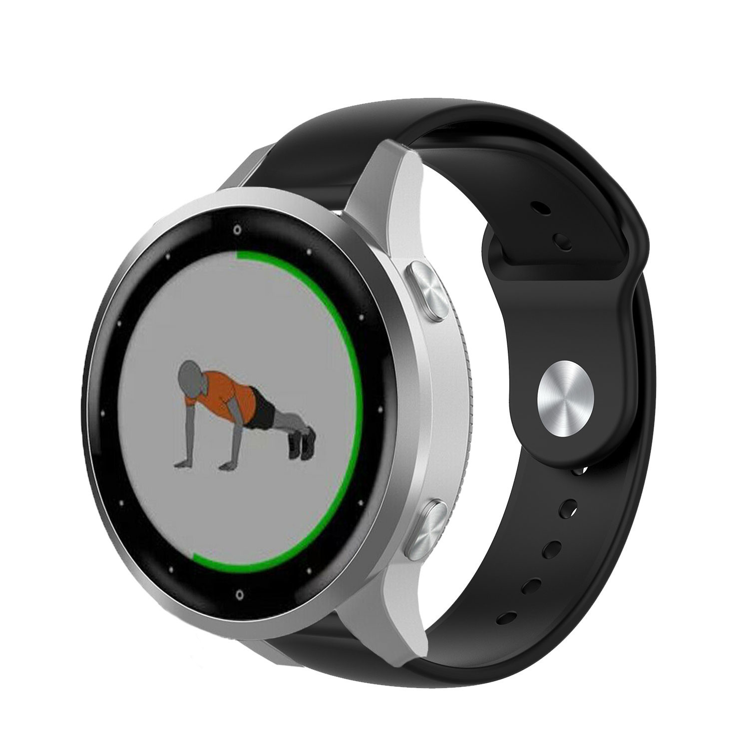 Strap it Strap it Garmin Vivoactive 4s sport band 40mm zwart