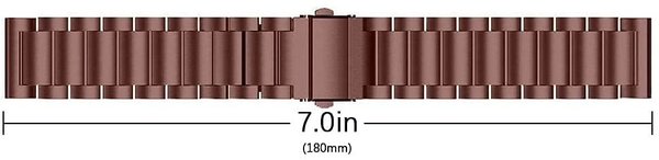 Strap-it® Strap-it Stalen horlogeband 20mm - universeel - brons/goud Strap-it® Strap-it Stalen horlogeband 20mm - universeel - brons/goud