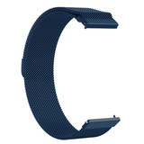 Strap-it® Milanese horlogeband 22mm - universeel - blauw