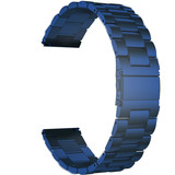 Strap-it® Stalen horlogeband 20mm - universeel - blauw Strap-it® Stalen horlogeband 20mm - universeel - blauw