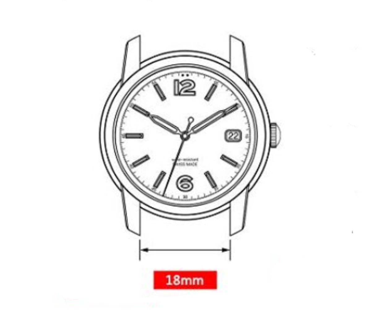 Strap-it® Strap-it siliconen horlogeband 18mm universeel (donkerblauw)