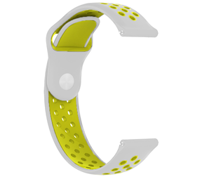 Strap-it® Horlogeband 22mm sport universeel (grijs/geel)