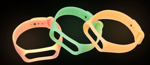 Strap-it® Xiaomi Mi Band 6 siliconen bandje (lichtgevend oranje)